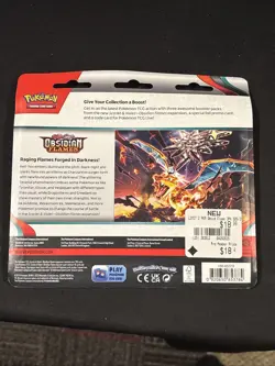 Obsidian Flames 3 pack blister+ Eevee Promo Pokemon TCG - Image 2