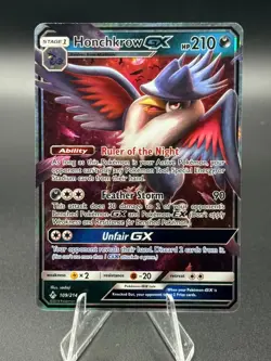 Pokemon Sun & Moon Unbroken Bonds Honchkrow GX 109/214 NM - Image 1