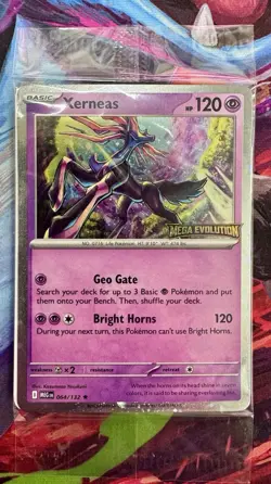 🔥 Pokemon Xerneas 064/132 Mega Evolutions Stamped Promo Sealed 🔥 - Image 1