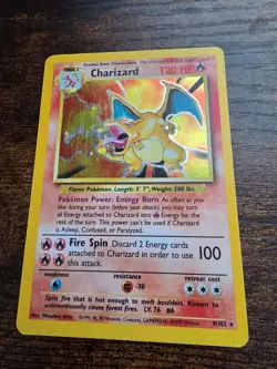 Charizard 4/102 Base Set Rare Holo Pokemon Card 1999 - Played - Image 1
