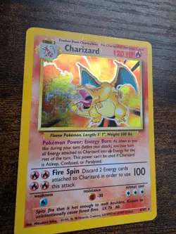 Charizard 4/102 Base Set Rare Holo Pokemon Card 1999 - Played - Image 2