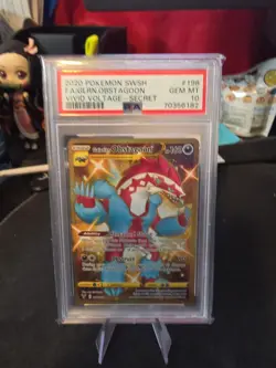 PSA 10 Pokemon 198/185 Galarian Obstagoon Vivid Voltage Full Art Gold Secret - Image 2