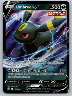 Umbreon V SWSH203 Holo Promo Sword & Shield Promo Pokemon Holo Near Mint - Image 1
