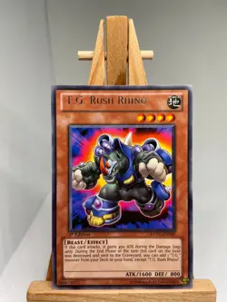 T.G. Rush Rhino - Rare 1st Edition EXVC-EN021 - LP - YuGiOh - Image 1