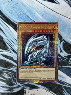QCR Blue-Eyes White Dragon Quarter Century Secret Rare Yugioh NM TCG MP24-EN001 - Image 1
