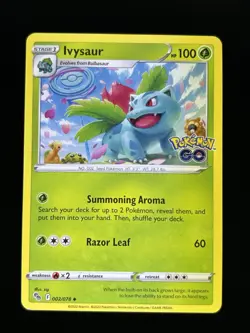 Ivysaur 002/078 Pokemon GO Non Holo Pokemon Card Free Shipping! - Image 1