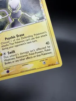 Mewtwo Delta Series 24/110 EX Holon Phantoms Pokemon Card HP - Image 3