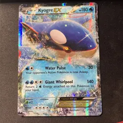 DMG Small Crease 2015 Kyogre EX XY41 PROMO Ultra Rare Pokemon Card TCG - Image 1