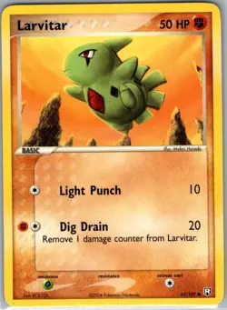 Larvitar 63/109 Non Holo Team Rocket Returns - Pokemon Card - NM - Image 1