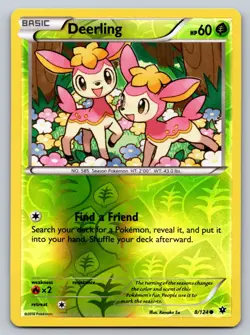 2016 Deerling 8/124 Common Reverse Holo Pokemon Card XY Fates Collide NM - Image 1