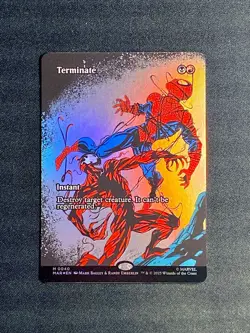 Terminate Borderless Foil M 0040 Spider-Man Carnage Marvel MAR MTG NM+ - Image 1