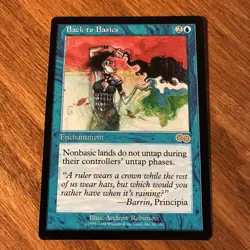 Wizards of the Coast Back to Basics MTG Urza's Saga Blue Enchantment Rare Robin… - Image 1