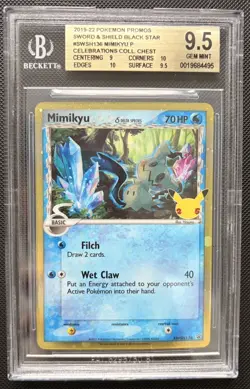 2021 Pokemon SWSH BSP Mimikyu-Holo BGS 9.5 Celebrations Collection - Image 1