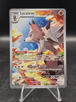 Pokemon TCG Lycanroc 166/159 Sv09: Journey Together Illustration Rare Holo NM - Image 1