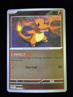 Pokemon TCG - Charmander - 011/094 - ME02: Phantasmal Flames (PFL) Reverse Holo - Image 1