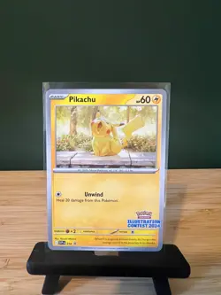 Pokemon Pikachu TCG Illustration Contest 2024 Black Star Promo NM - Image 1