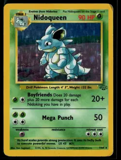 Nidoqueen 7/64 Jungle Rare Holo Pokemon - Image 1
