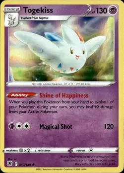 Togekiss 057/189 Holo Rare Astral Radiance Pokemon Holo Lightly Played - Image 1