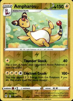 Ampharos 056/203 Rare Evolving Skies Pokemon Reverse Holo Near Mint - Image 1