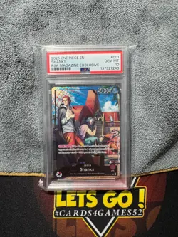 One Piece CCG Shanks PSA Magazine Exclusive Promo OP09-001 PSA 10 - Image 1