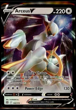Pokemon TCG - Arceus V Ultra Rare SWSH09: Brilliant Stars 122/172 NM - Image 1