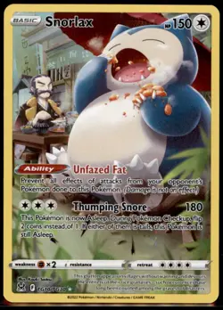 Pokemon TCG - Snorlax Ultra Rare SWSH11: Lost Origin Trainer Gallery TG10/TG30 N - Image 1