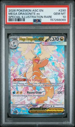 Mega Dragonite ex 290 Ascended Heroes Special Illustration Rare Pokemon PSA 10 - Image 1