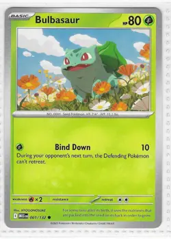 Bulbasaur 001/132 Common Mega Evolution Pokemon Near Mint - Image 1