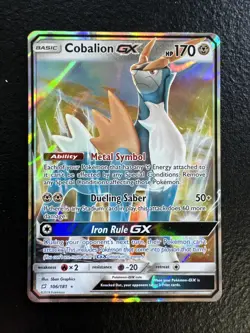 Pokemon TCG Cobalion GX Sun & Moon - Team Up 106/181 Holo Ultra Rare - Image 1