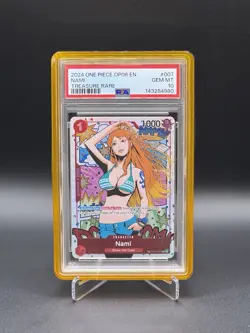 2024 ONE PIECE ST01 007 OP06 WINGS OF THE CAPTAIN NAMI TREASURE RARE PSA 10 - Image 1