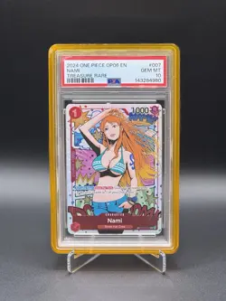 2024 ONE PIECE ST01 007 OP06 WINGS OF THE CAPTAIN NAMI TREASURE RARE PSA 10 - Image 2