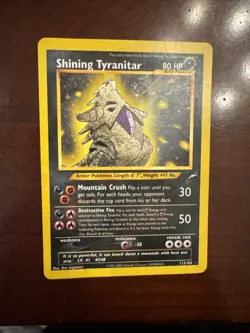 Shining Tyranitar - 113/105 - Pokemon Neo Destiny Unlimited Holo Rare Card LP - Image 1