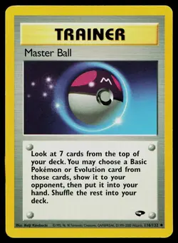 Pokemon Card Gym Challenge Master Ball 116/132 Uncommon - Image 1