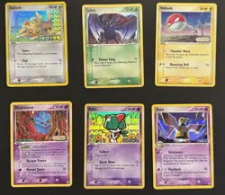 Pokemon TCG Lot of 6 Stamped Reverse Holo EX Era Cards Mp-lp - Image 1