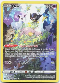 Pokemon TCG Mew SWSH: Crown Zenith: Galarian Gallery Ultra Rare GG10/GG70 Holo - Image 1