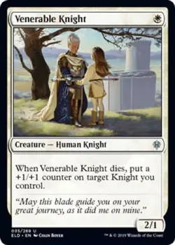 4 x Venerable Knight (035/269) - Throne of Eldraine - Uncommon - Image 1