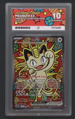Pokemon TCG - Meowth ex 121/088 Me03: Perfect Order Ace 10 (Perfect Sub Grades) - Image 3