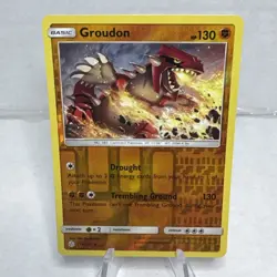 Groudon 113/236 Rare Reverse Holo SM - Cosmic Eclipse Pokemon NM - Image 1