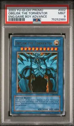 YuGiOh: GBI-002 Obelisk the Tormentor! PROMO! PSA 9 MINT! FREE SHIPPING - Image 1