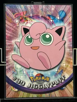 Jigglypuff Wigglytuff Non Holo Blue Logo 1999 Topps TV Series 1 Pokemon Cards - Image 3