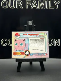 Jigglypuff Wigglytuff Non Holo Blue Logo 1999 Topps TV Series 1 Pokemon Cards - Image 4