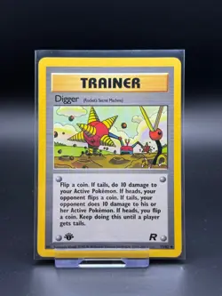 Digger (Rocket's Secret Machine) 75/82 Team Rocket 1st Edition LP Pokemon Card - Image 1