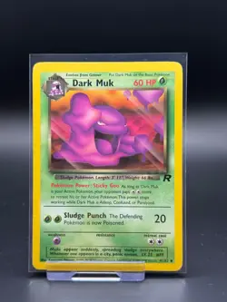 Dark Muk 41/82 Team Rocket LP Pokemon Card TCG Vintage WOTC - Image 1