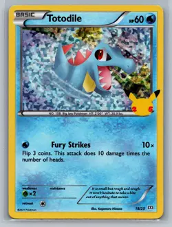 Totodile McDonald's 25th Anniversary Promos #018/025 Holo Pokemon Card - Image 1