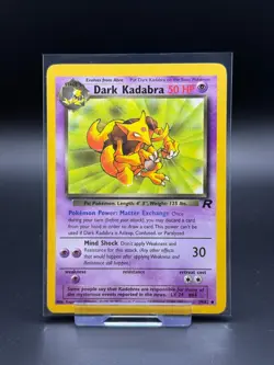 Dark Kadabra 39/82 Team Rocket LP Pokemon Card TCG Vintage WOTC - Image 1