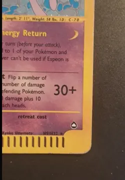 Pokemon Card-Espeon-Aquapolis-Holo-H9/H32-ENG-PL - Image 5