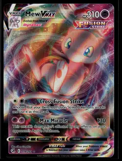 Mew VMAX 114/264 Fusion Strike Rare VMAX Holo Pokemon - Image 1
