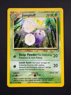 Jumpluff 7/111 Pokemon Neo Genesis Unlimited Holo Rare Near Mint NM 2000 - Image 1