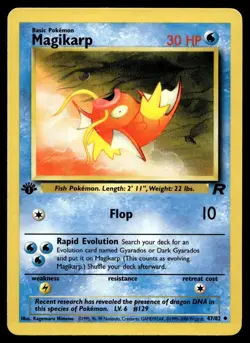 Magikarp 47/82 Uncommon Team Rocket Pokemon 1st Edition Near Mint #2 - Image 1