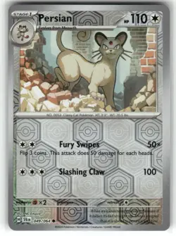 Persian 049/064 Shrouded Fable Reverse Holo Pokemon TCG - Image 1